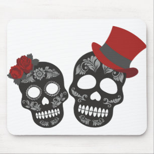 Schwarzer Schädel Duo Thunder_Cove Mousepad