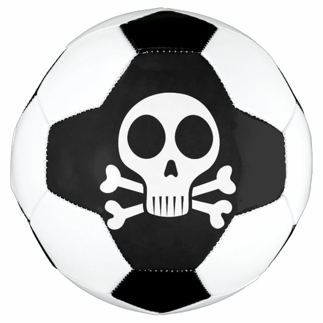 schwarzer Schädel Fußball (Vorderseite)