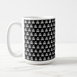 schwarzer Schädel Kaffeetasse
