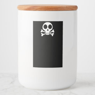 schwarzer Schädel Lebensmitteletikett