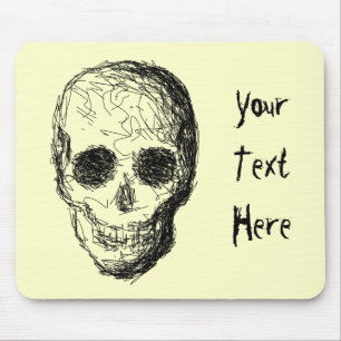 Schwarzer Schädel Mousepad