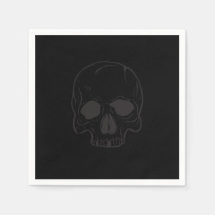 Schwarzer Schädel Rockstar Coole schwarze Geburtst Serviette