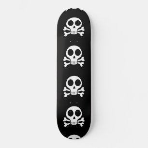 schwarzer Schädel Skateboard