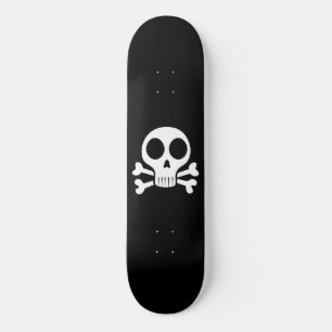 schwarzer Schädel Skateboard