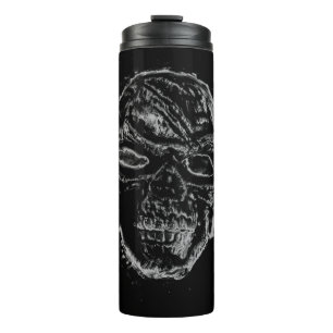 Schwarzer Schädel Thermosbecher