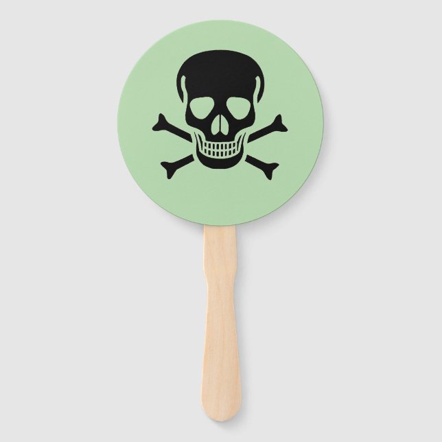 Schwarzer Schädelgrün, runde Fächer (Vorderseite)