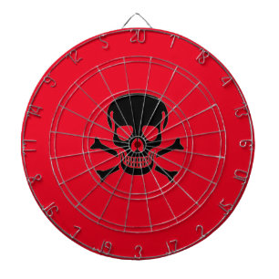 Schwarzer Schädelroter Rand Dartscheibe