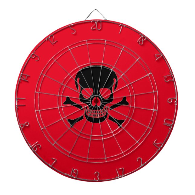Schwarzer Schädelroter Rand Dartscheibe (vorne)