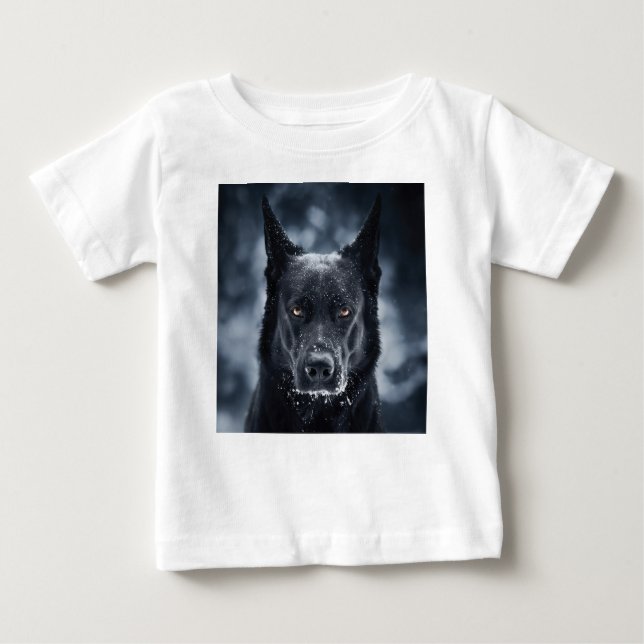 Schwarzer Schäfer Baby T-shirt (Vorderseite)