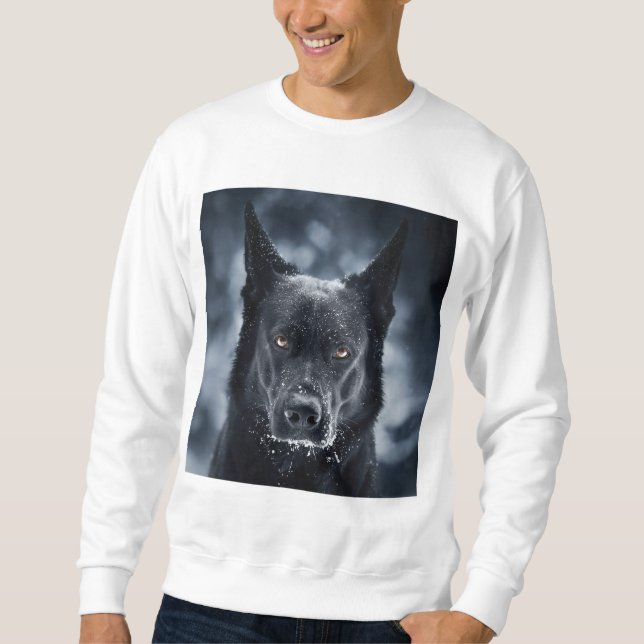 Schwarzer Schäfer Sweatshirt (Vorderseite)