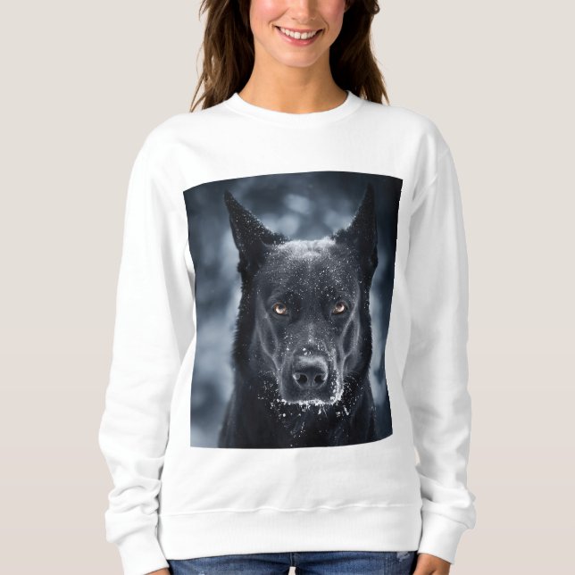 Schwarzer Schäfer Sweatshirt (Vorderseite)