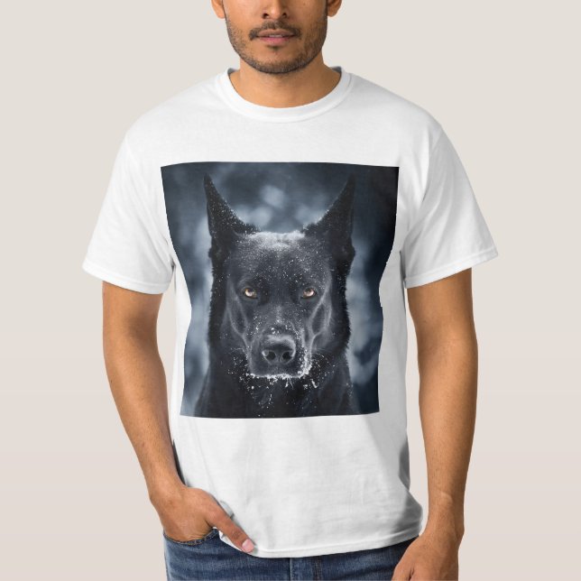 Schwarzer Schäfer T-Shirt (Vorderseite)