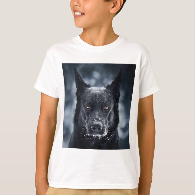 Schwarzer Schäfer T-Shirt (Vorderseite)