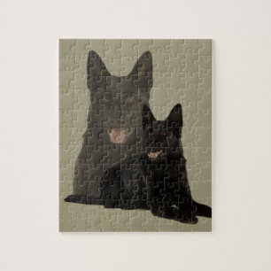 Schwarzer Schäferhund-Hund - GSD Puzzle