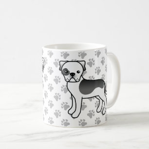 Schwarzer Schecke Amerikanischer Bulldogge Süßer C Kaffeetasse