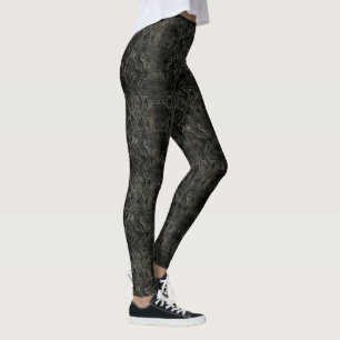 Schwarzer Schlangendruck Leggings