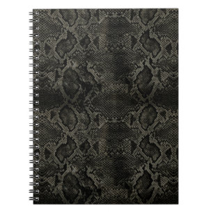 Schwarzer Schlangendruck Notizblock