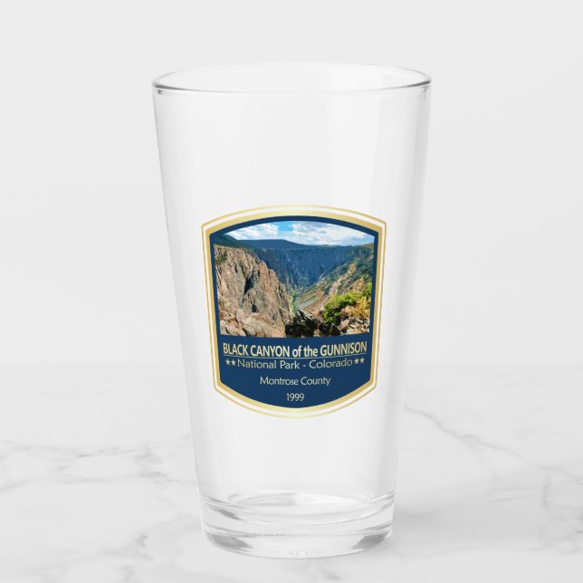 Schwarzer Schluchten des Gunnison (PF1) Glas (Vorderseite)
