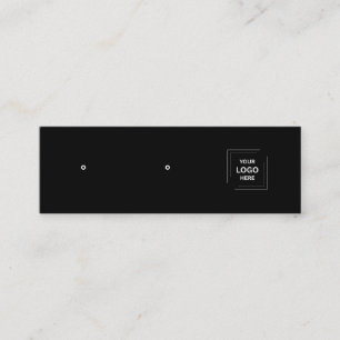 Schwarzer Schmuck für Stecker-Ohrringe Elegante Pr Mini Visitenkarte