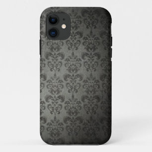 Schwarzer Schmutz-Blumendamast gotischer iPhone 5s Case-Mate iPhone Hülle