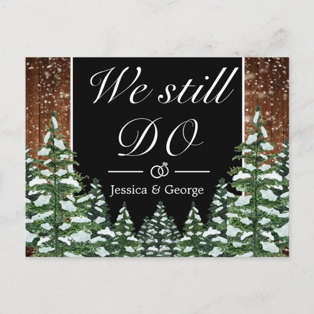 Schwarzer Schneewald lädt immer noch zum Jubiläum  Ankündigungspostkarte (Vorderseite)