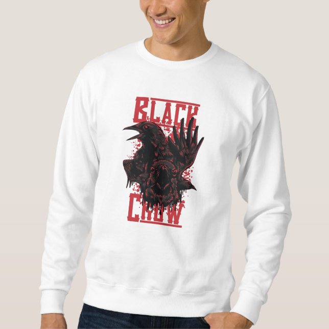 Schwarzer Schnitt Sweatshirt (Vorderseite)