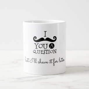 Schwarzer Schnurrbart Humor Jumbo-Tasse