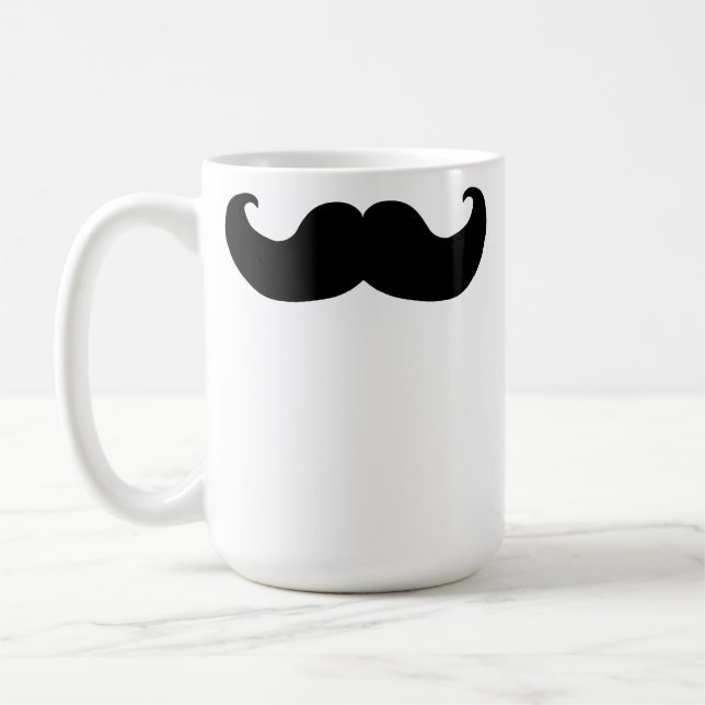 Schwarzer Schnurrbart Kaffeetasse (Links)