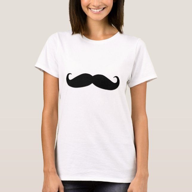 Schwarzer Schnurrbart oder schwarzer Schnurrbart T-Shirt (Vorderseite)