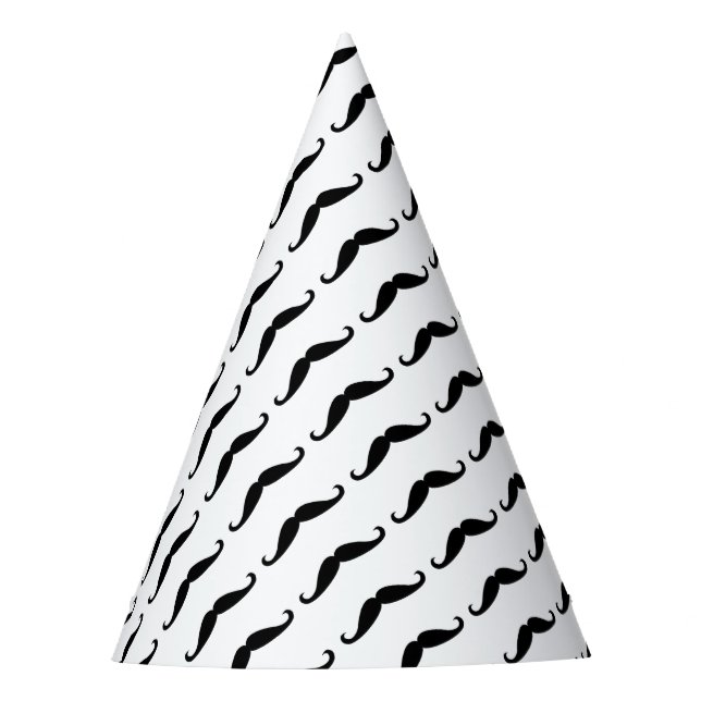 Schwarzer Schnurrbart Partyhütchen (Vorderseite)