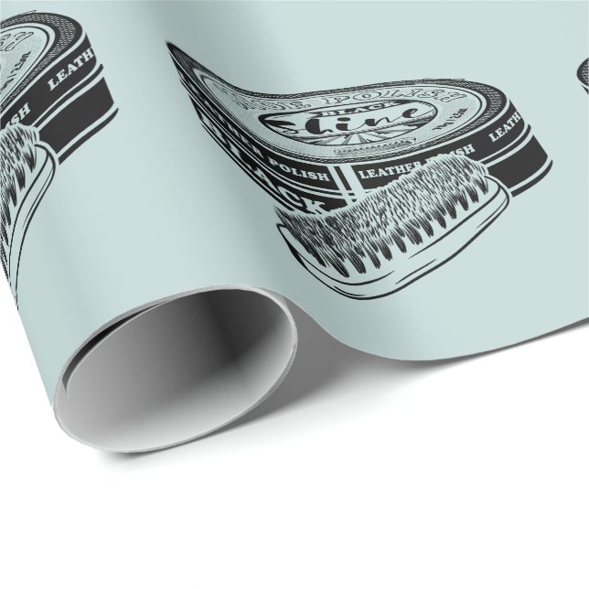 Schwarzer Schuhpolster Geschenkpapier (Rolleneckpunkt)