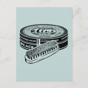 Schwarzer Schuhpolster Postkarte