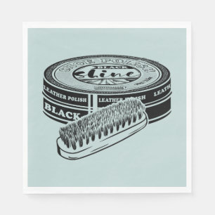 Schwarzer Schuhpolster Serviette