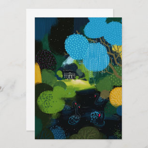 Schwarzer Schwan am See Einladung