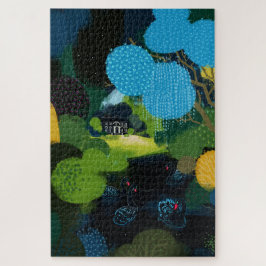 Schwarzer Schwan am See Puzzle