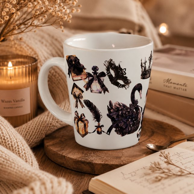 Schwarzer Schwan Ästhetik Tasse | Chic Luxus Kaffe (Von Creator hochgeladen)