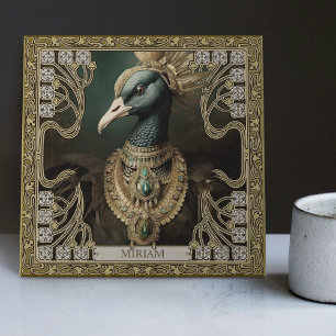 Schwarzer Schwan-Geist-Totem personalisierbar Fliese