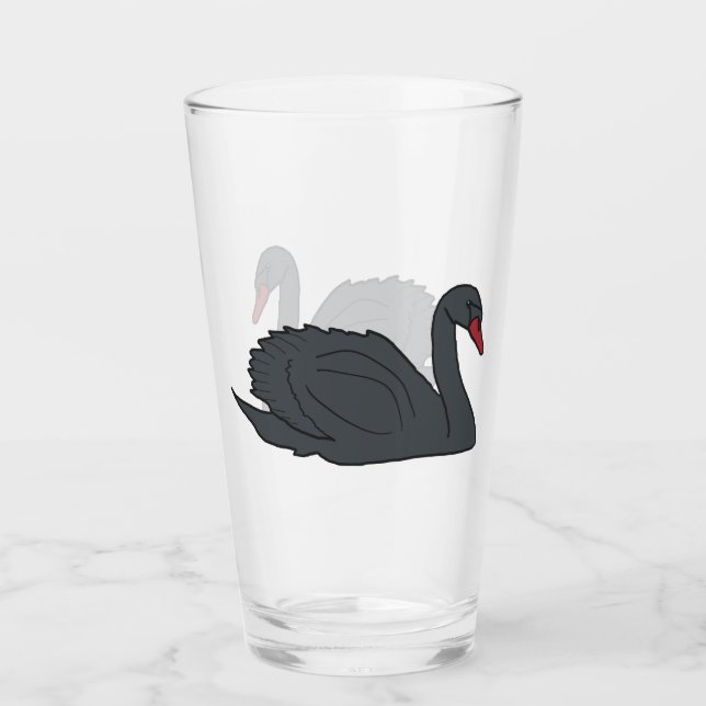 Schwarzer Schwan Glas (Vorderseite)