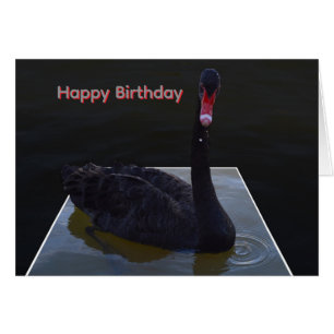 Schwarzer Schwan schwimmt im dimensionalen Teich,