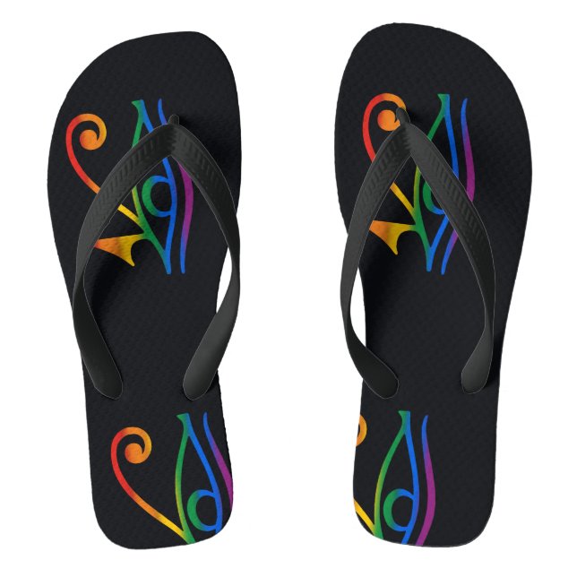 Schwarzer Schwulen Stolz Flip Flops (Fußbett)