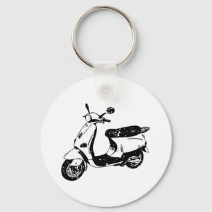 Schwarzer Scooter Schlüsselanhänger