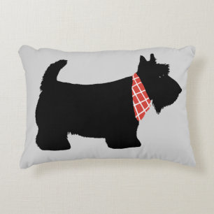 Schwarzer Scottish-Terrier-Hund Dekokissen