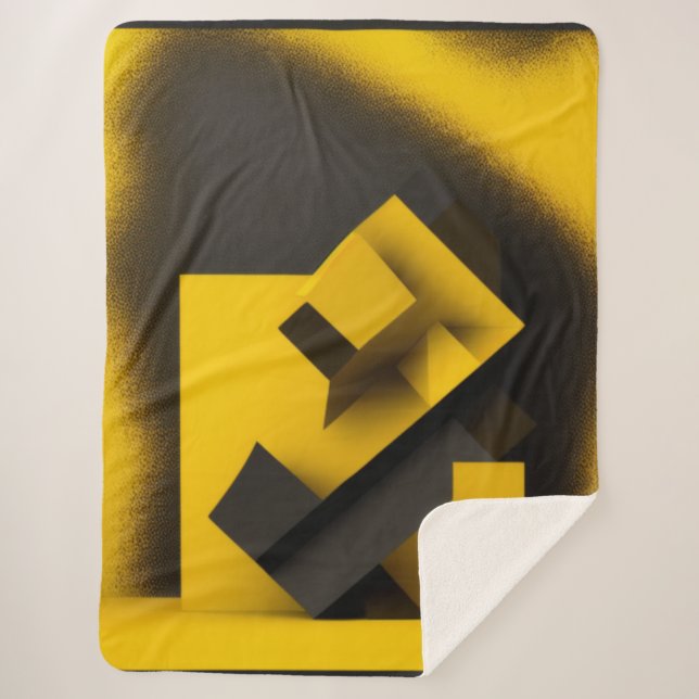 Schwarzer Senf Sherpa Blanket Sherpadecke (Vorderseite)