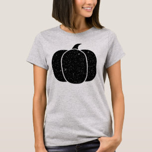 Schwarzer Shimmery Kürbis T-Shirt