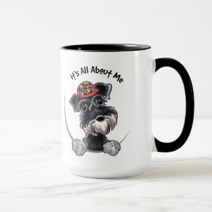 Schwarzer silberner Schnauzer IAAM Tasse