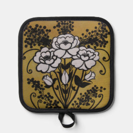 Schwarzer Silikon-Wärmeschutz, nur Töpfchenhalter Topflappen