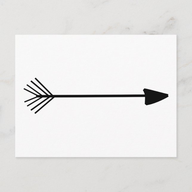 Schwarzer Single für Tribal Arrow Art Postkarte (Vorderseite)