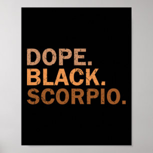 Schwarzer Skorpio Melanin Afrikanisches Zodiac Sco Poster