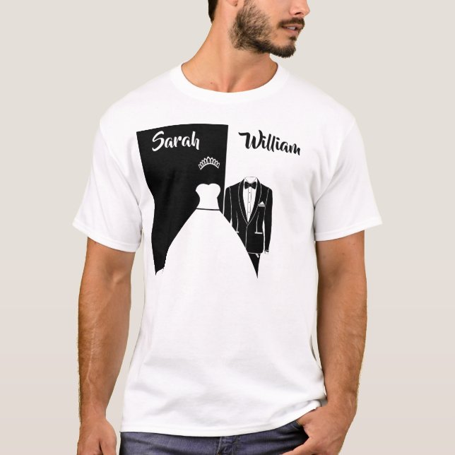 Schwarzer Smoking-T - Shirt (Vorderseite)