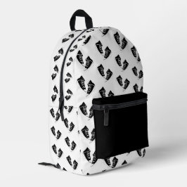 Schwarzer Sneaker Design Druck Sticken Rucksack
